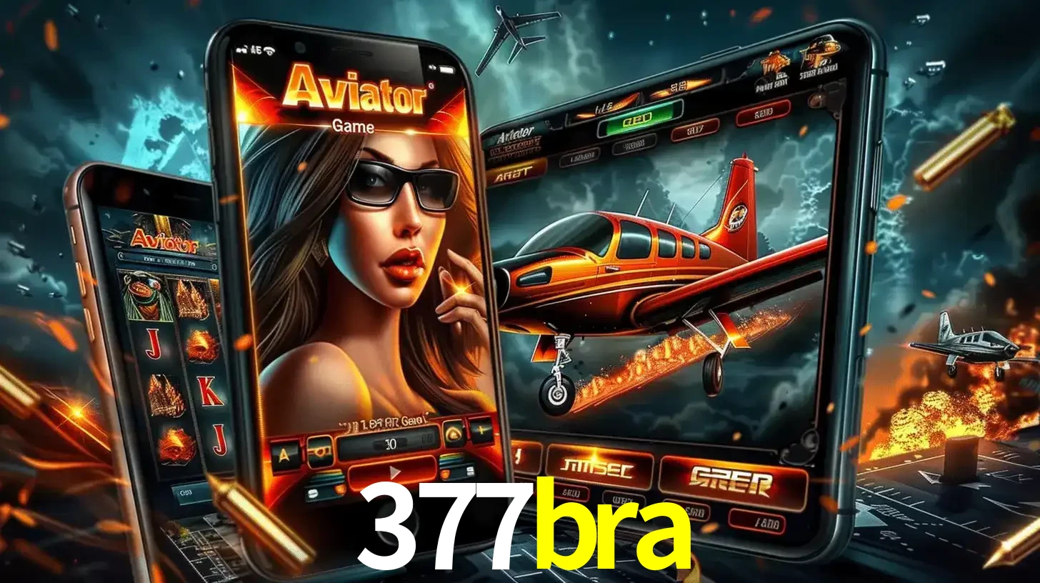 O popular jogo de apostas Aviator exibido em vários celulares e tablets, mostrando a interface emocionante e a ação de voo disponíveis para jogar agora no 377bra.